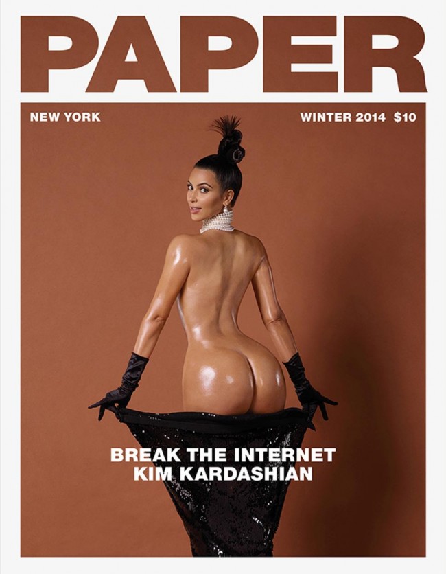 Kim Kardashian Nude Paper Magazine Cover
